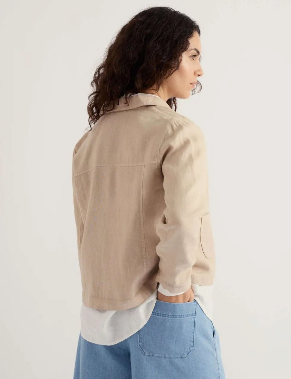 Pure Linen Relaxed Lightweight Jacket