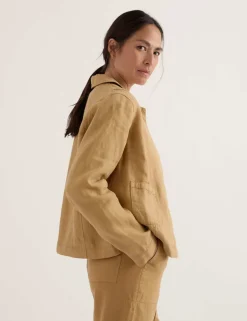Pure Linen Relaxed Lightweight Jacket
