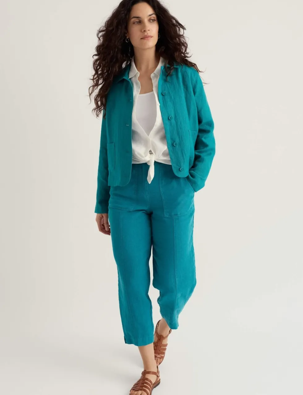 Pure Linen Relaxed Lightweight Jacket
