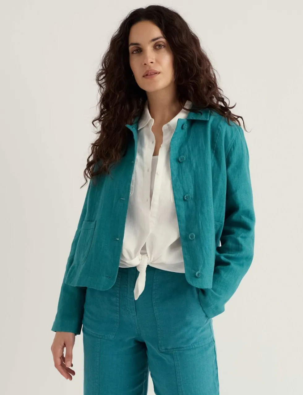 Pure Linen Relaxed Lightweight Jacket