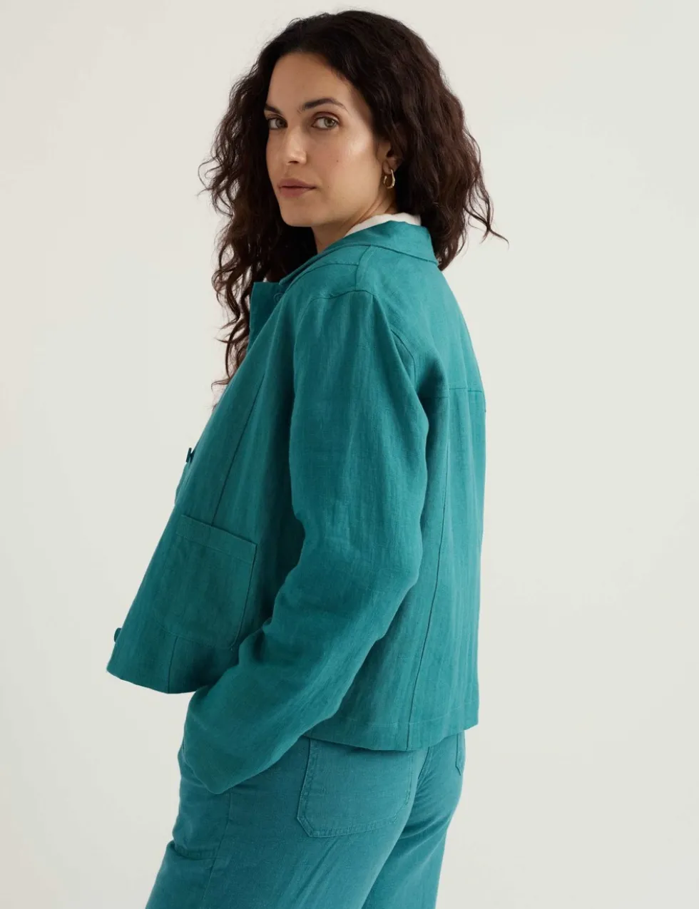 Pure Linen Relaxed Lightweight Jacket