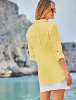 Pure Linen Relaxed Utility Shirt