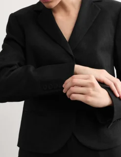 Pure Linen Short Tailored Jacket