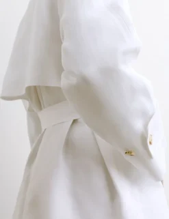 Pure Linen Short Trench Style Coat