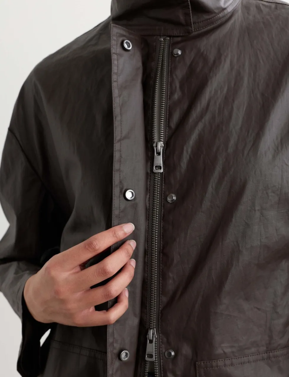 Pure Linen Short Utility Jacket