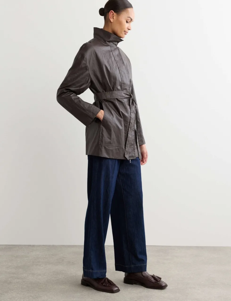 Pure Linen Short Utility Jacket