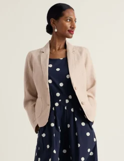 Pure Linen Single Breasted Blazer