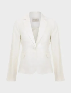 Pure Linen Single Breasted Blazer