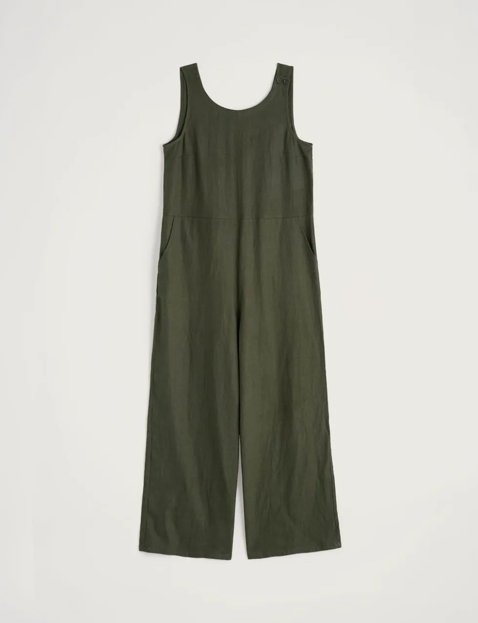 Pure Linen Sleeveless Jumpsuit