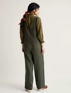Pure Linen Sleeveless Jumpsuit