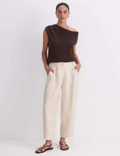 Pure Linen Straight Leg Chinos