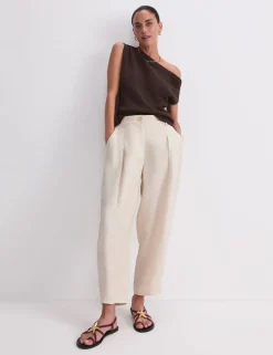Pure Linen Straight Leg Chinos