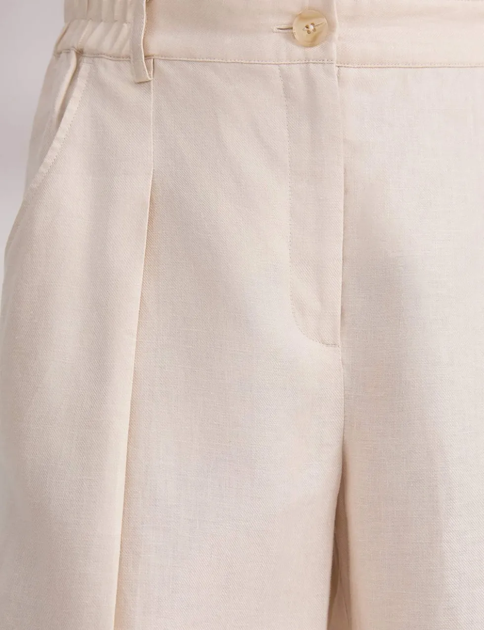 Pure Linen Straight Leg Chinos