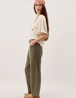 Pure Linen Straight Leg Trousers