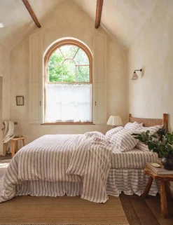 Pure Linen Striped Duvet Cover