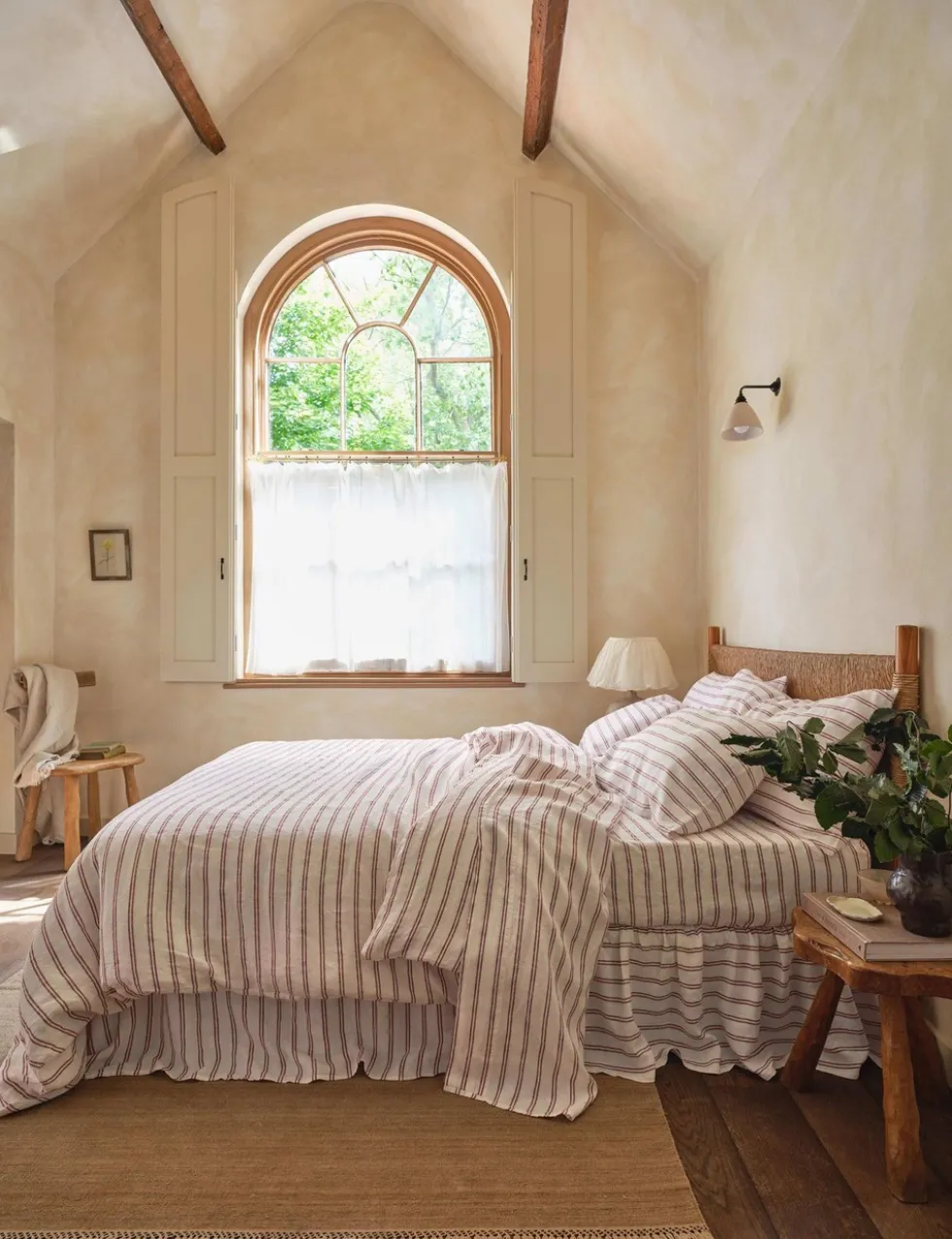 Pure Linen Striped Duvet Cover