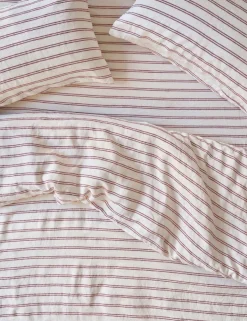 Pure Linen Striped Duvet Cover