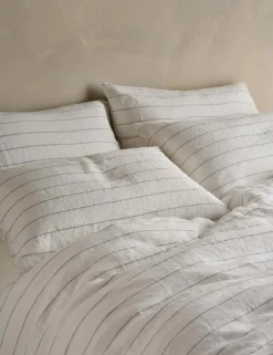 Pure Linen Striped Duvet Cover