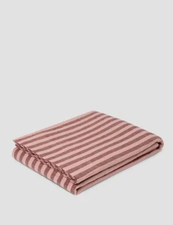 Pure Linen Striped Flat Sheet