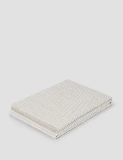 Pure Linen Striped Flat Sheet