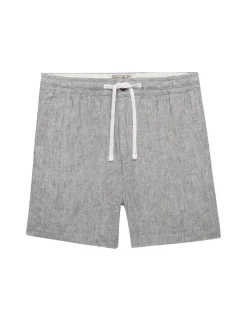 Pure Linen Striped Lightweight Shorts