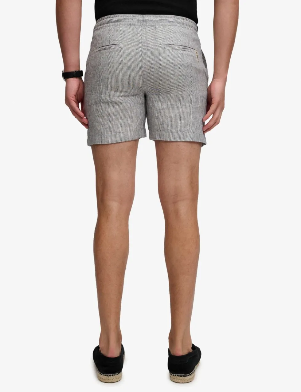Pure Linen Striped Lightweight Shorts