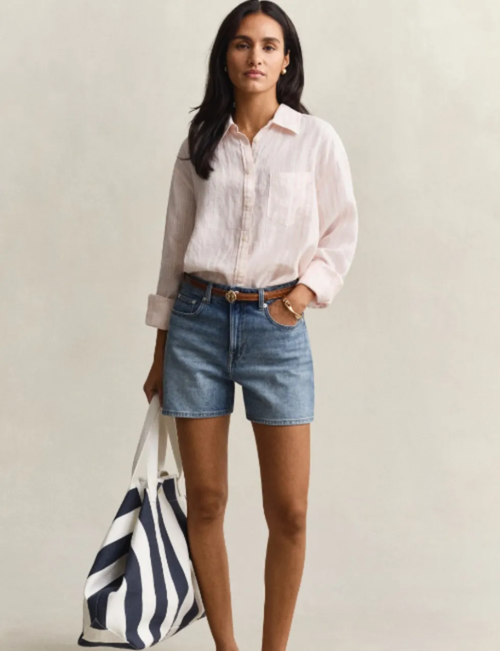 Pure Linen Striped Shirt
