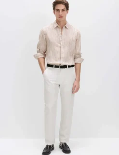 Pure Linen Striped Shirt