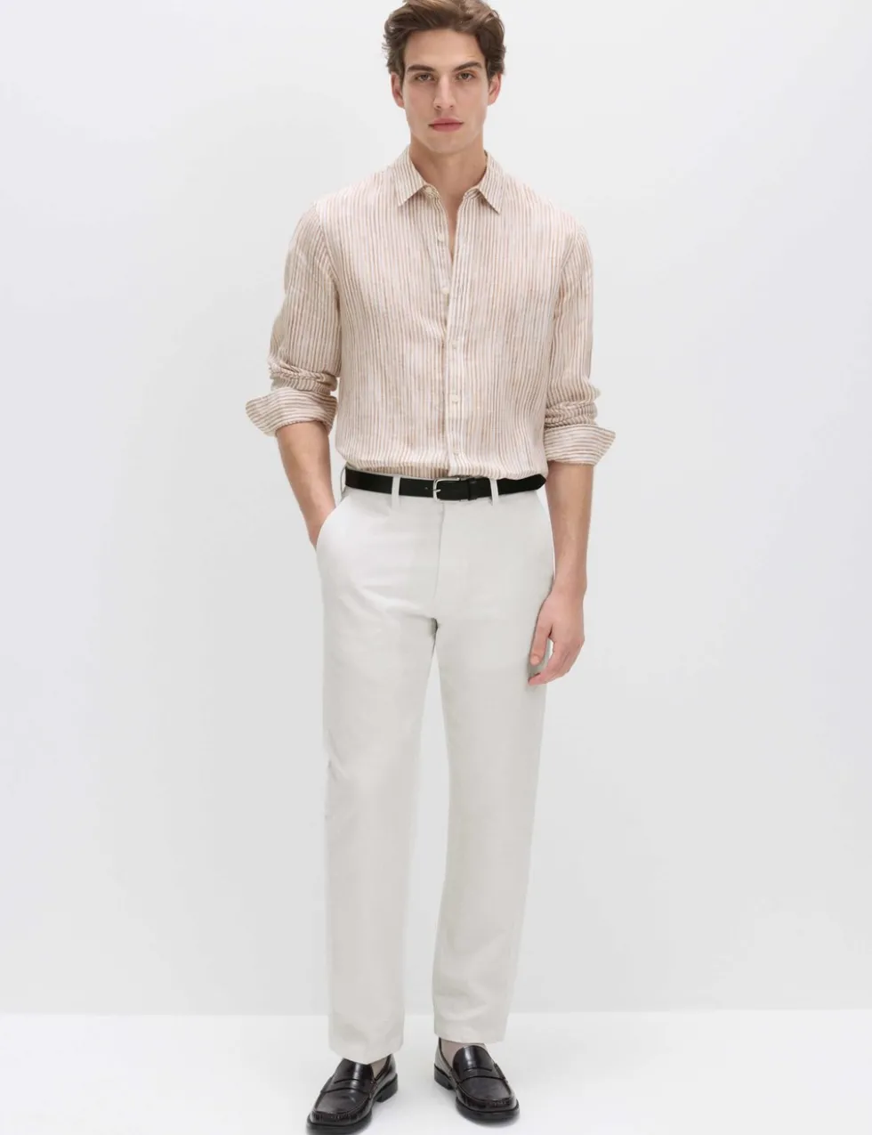 Pure Linen Striped Shirt