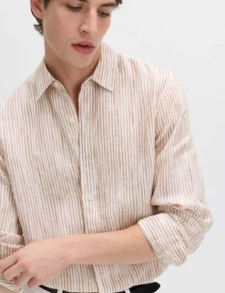 Pure Linen Striped Shirt