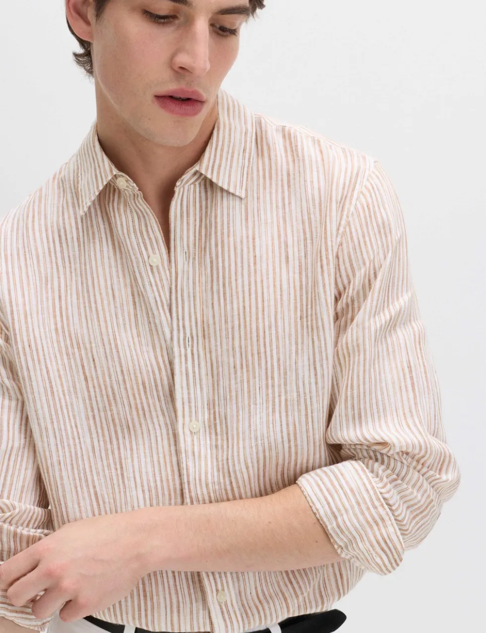 Pure Linen Striped Shirt