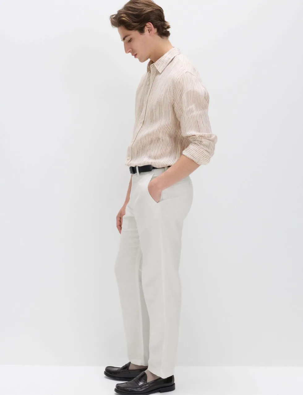 Pure Linen Striped Shirt