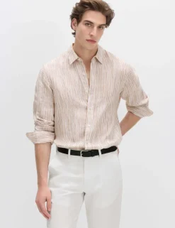 Pure Linen Striped Shirt