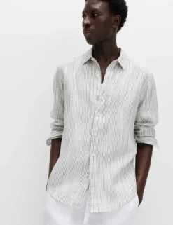 Pure Linen Striped Shirt