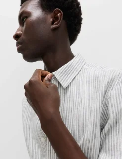 Pure Linen Striped Shirt