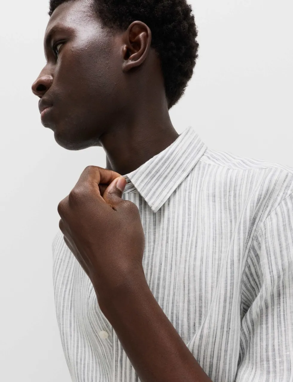 Pure Linen Striped Shirt