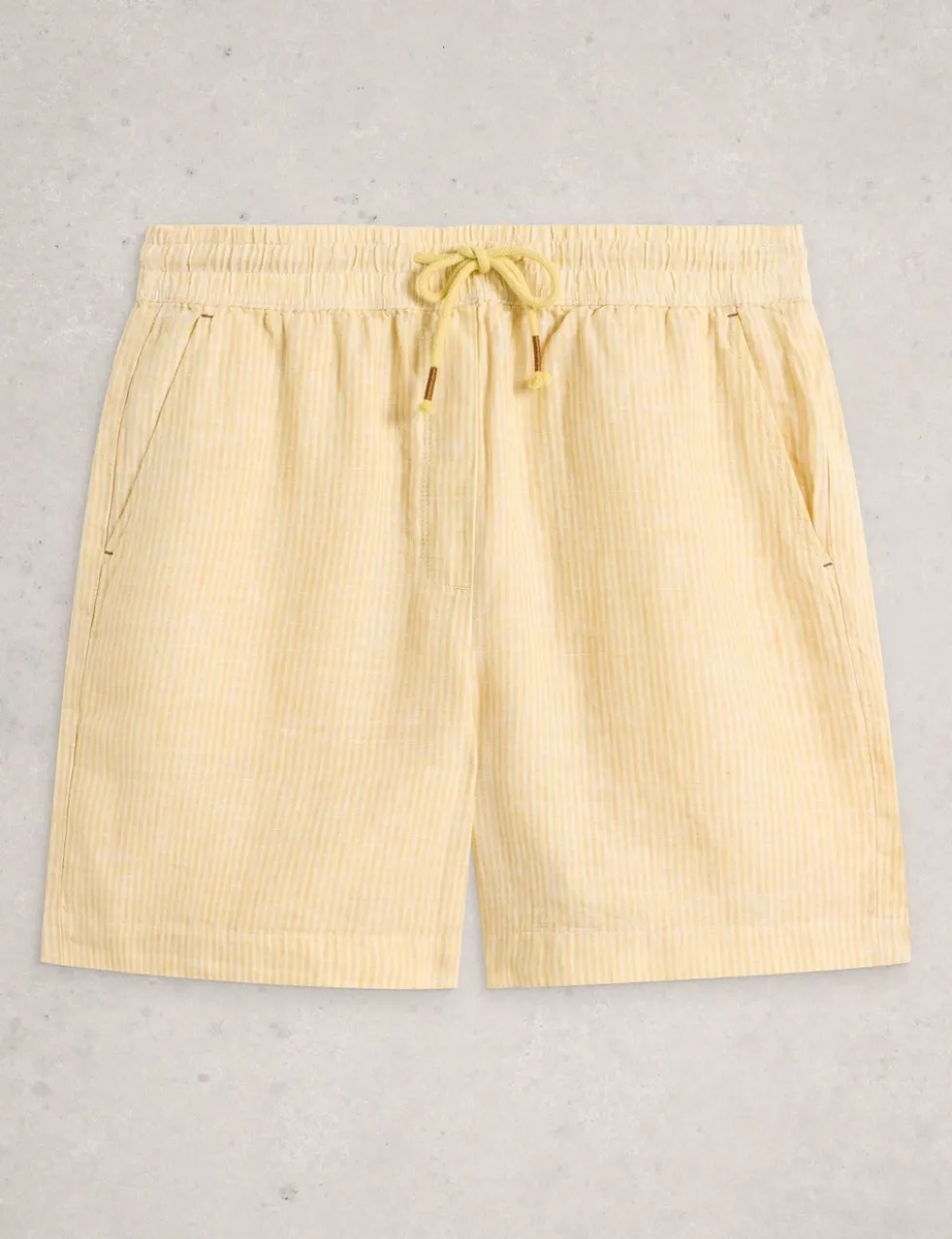 Pure Linen Striped Shorts
