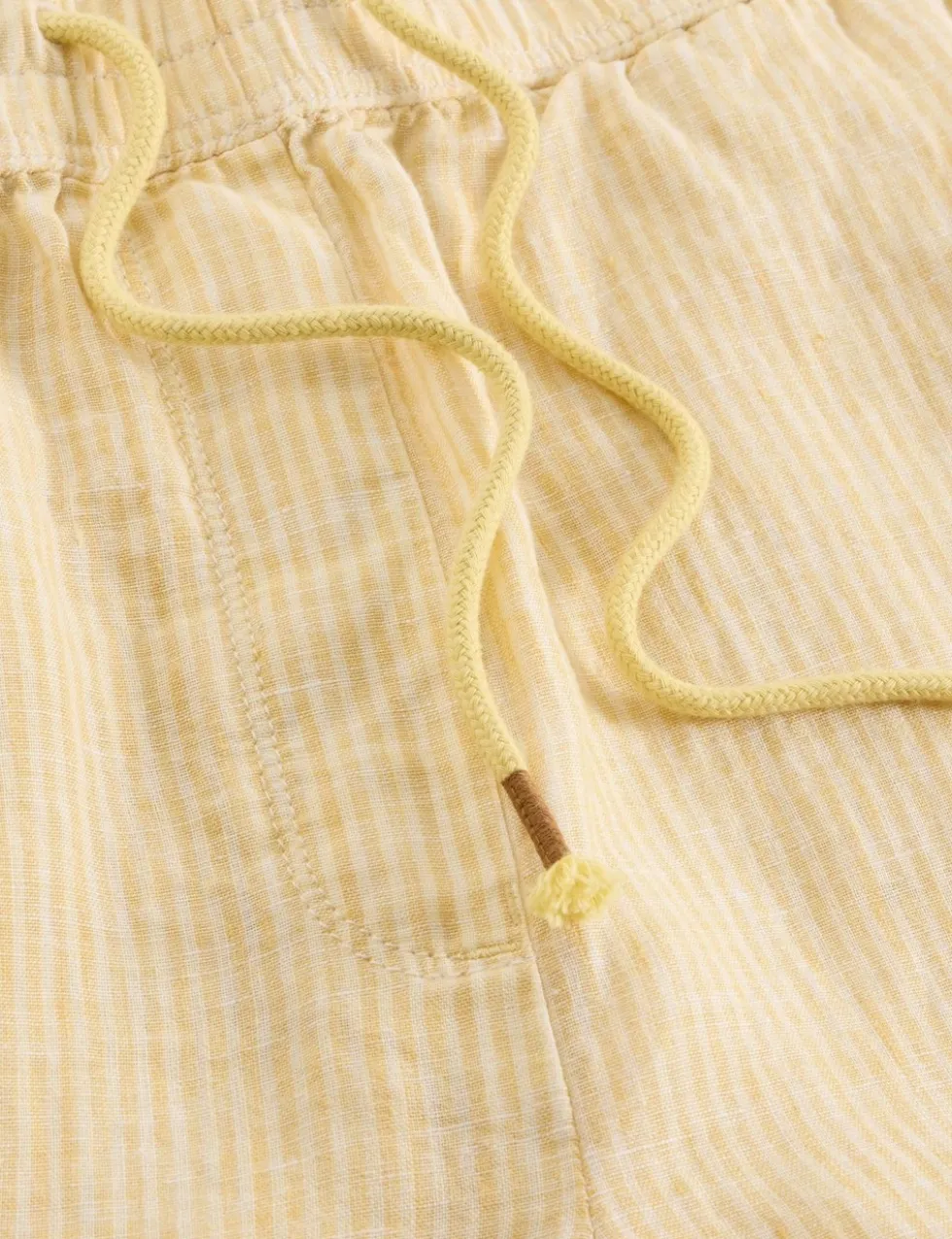 Pure Linen Striped Shorts