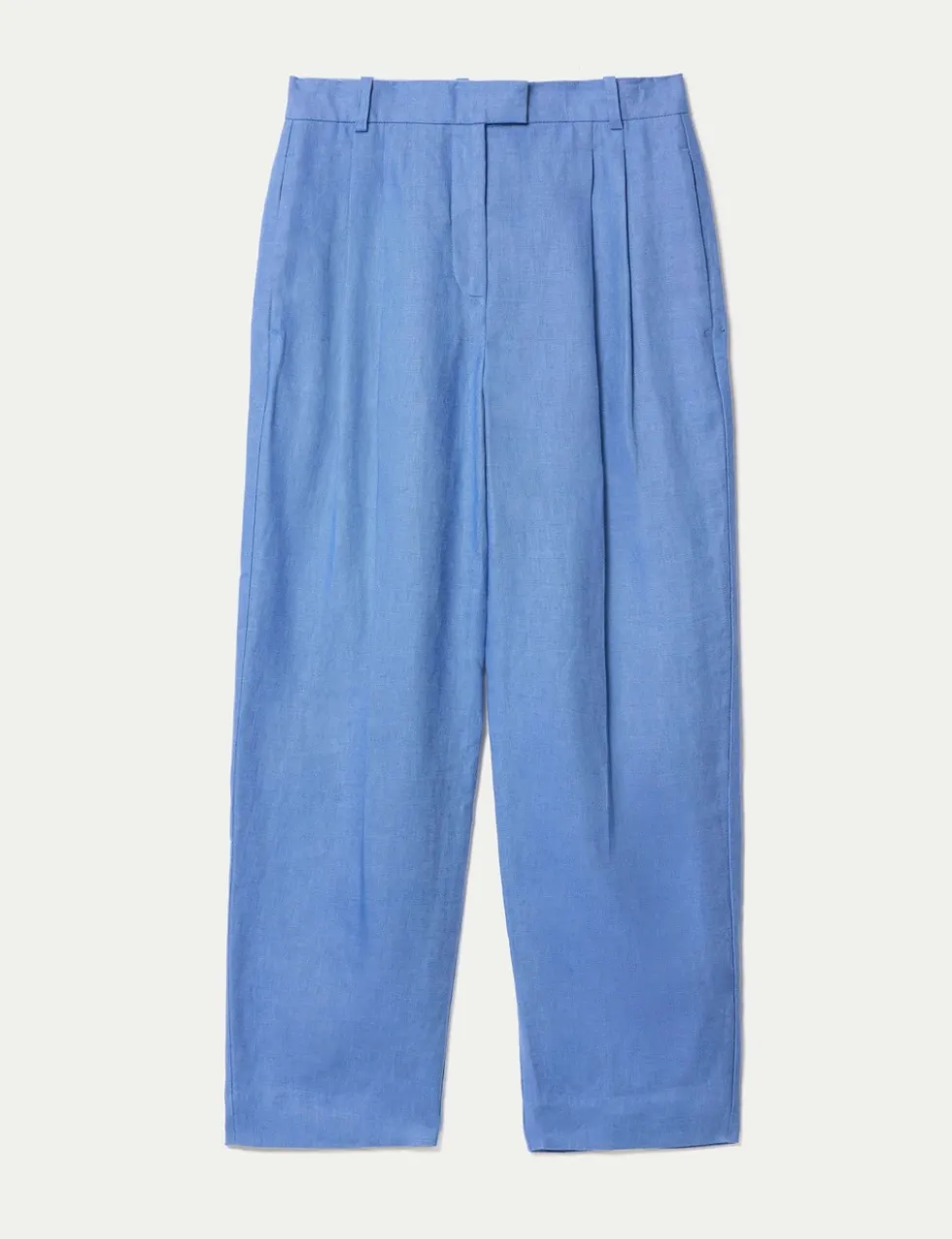 Pure Linen Tapered Ankle Grazer Trousers