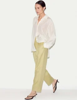 Pure Linen Tapered Ankle Grazer Trousers