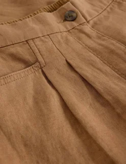 Pure Linen Tapered Ankle Grazer Trousers