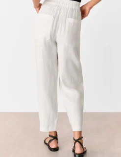 Pure Linen Tapered Ankle Grazer Trousers
