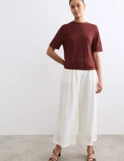 Pure Linen Textured T-Shirt