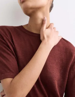 Pure Linen Textured T-Shirt