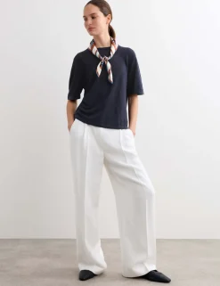 Pure Linen Textured T-Shirt