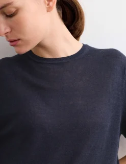 Pure Linen Textured T-Shirt