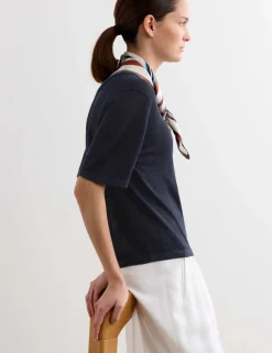 Pure Linen Textured T-Shirt