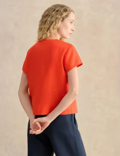 Pure Linen V-Neck Button Through Top
