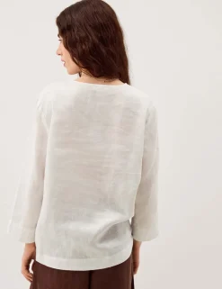 Pure Linen V-Neck Top