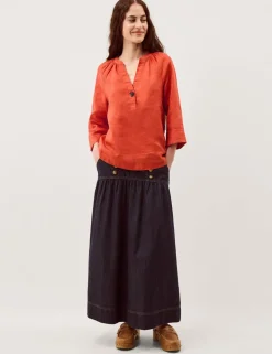 Pure Linen V-Neck Top